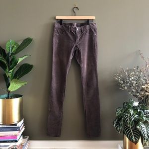 RVCA Dark Brown Corduroy Skinny Pants